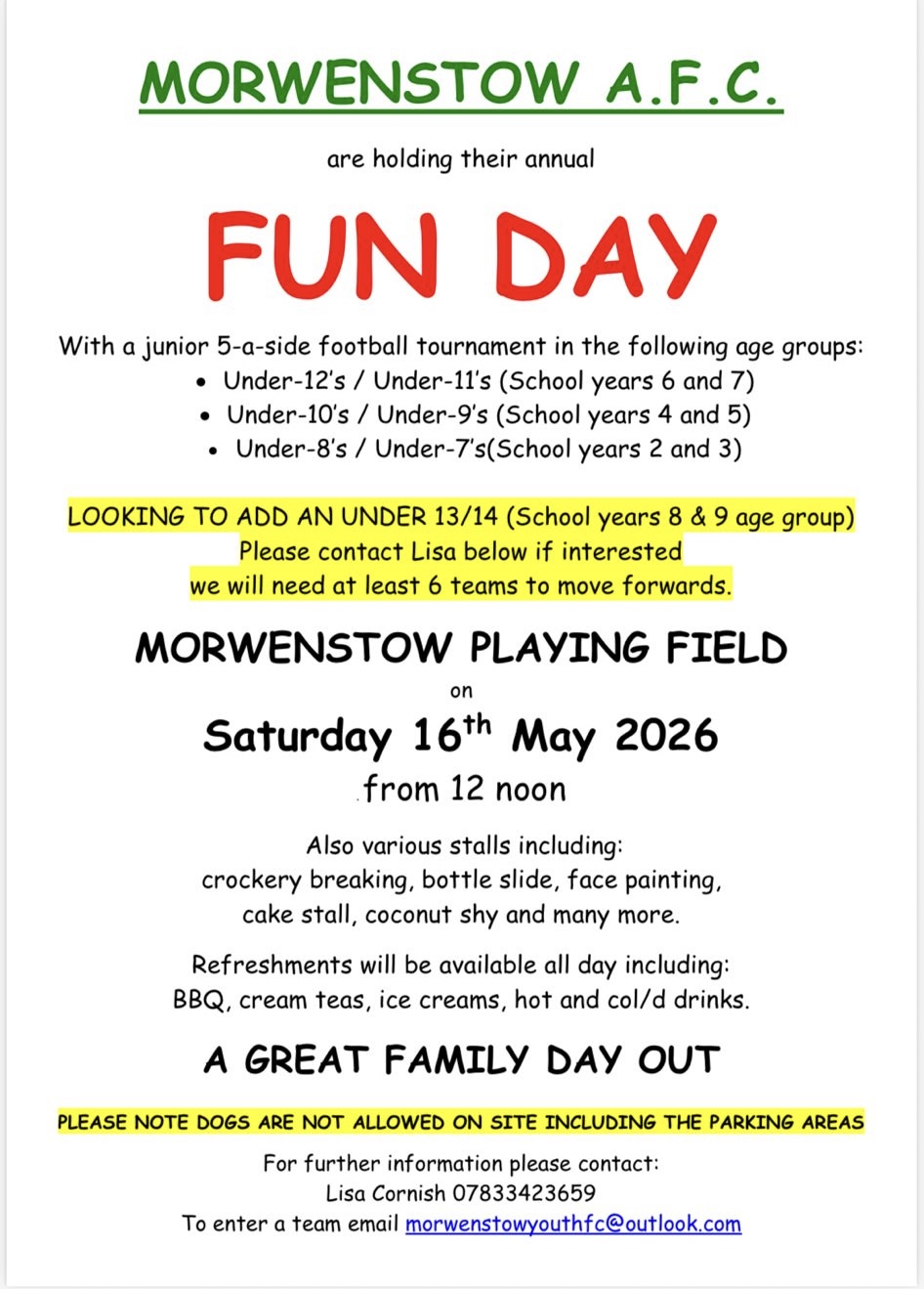 Football Club Fun Day